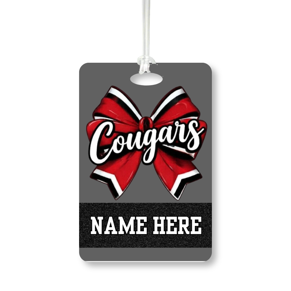 Bag Tag - Cheer Bow (Cougars)