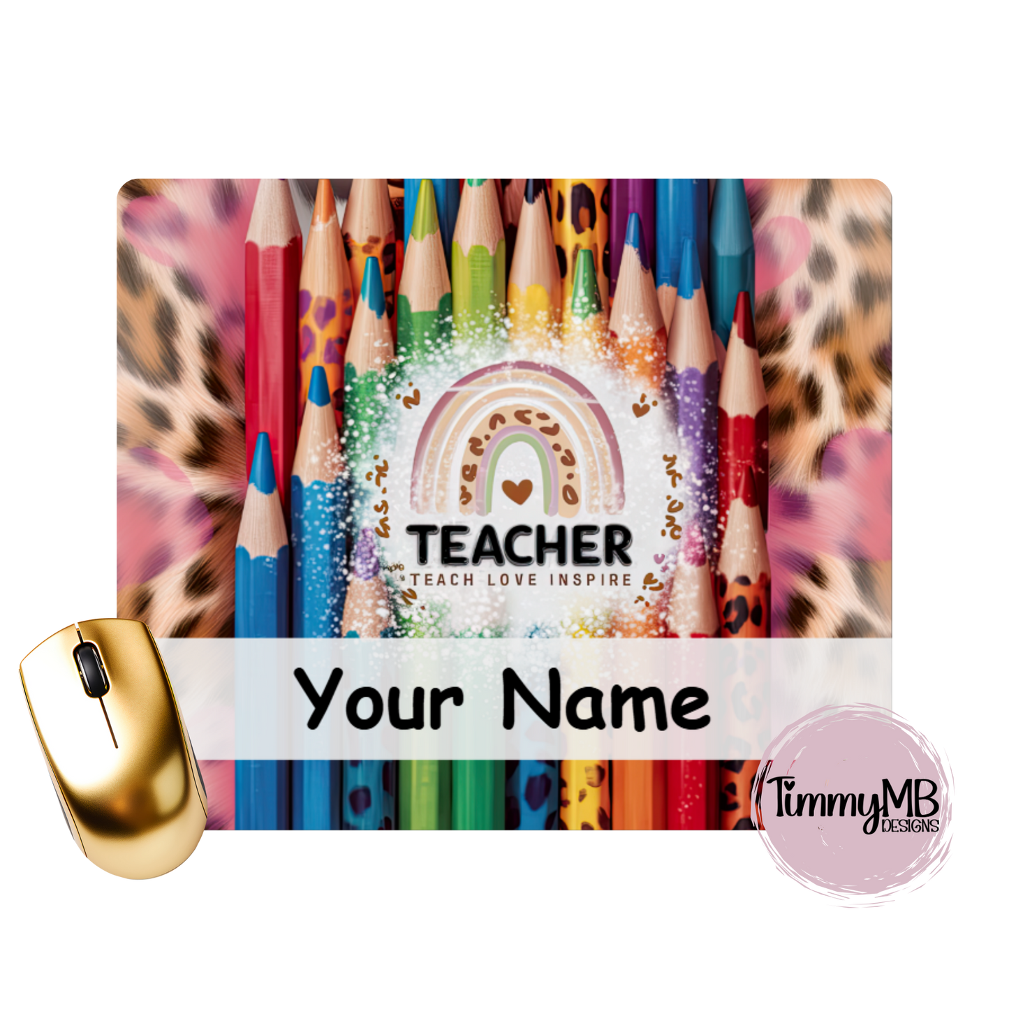 Leopard Pencil Teacher - Custom Mouse Pad