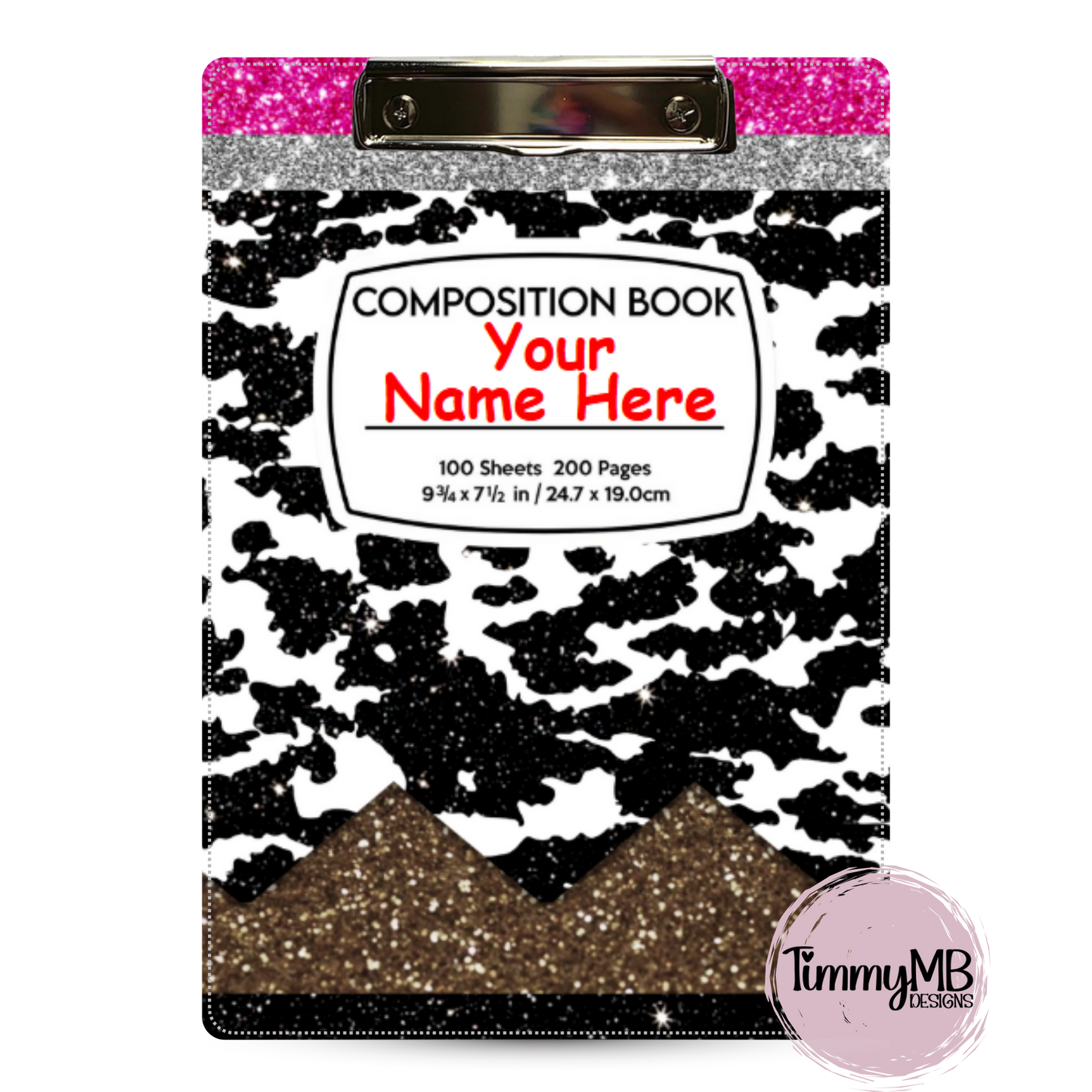Dalmation/Cow Pencil Teacher - Custom Clipboard