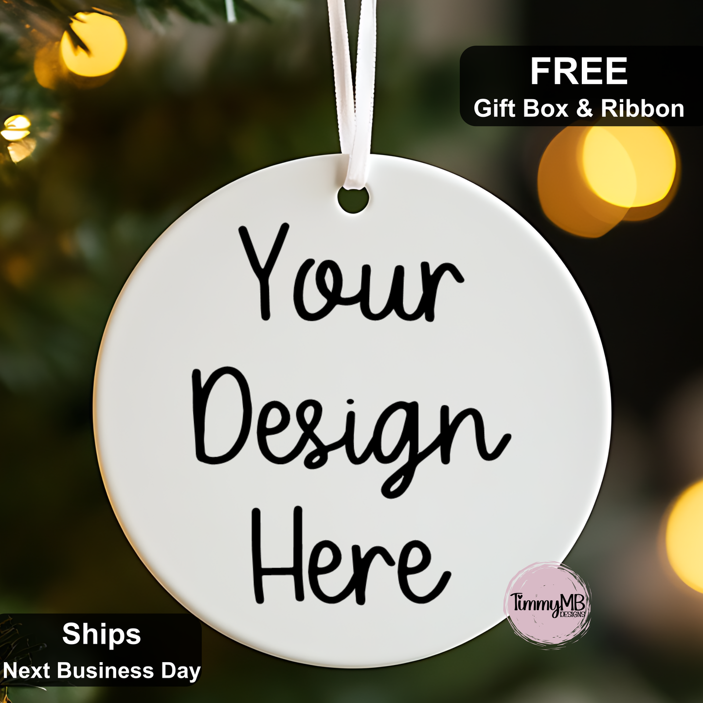 Ceramic Christmas Ornament - Custom Christmas Ornament