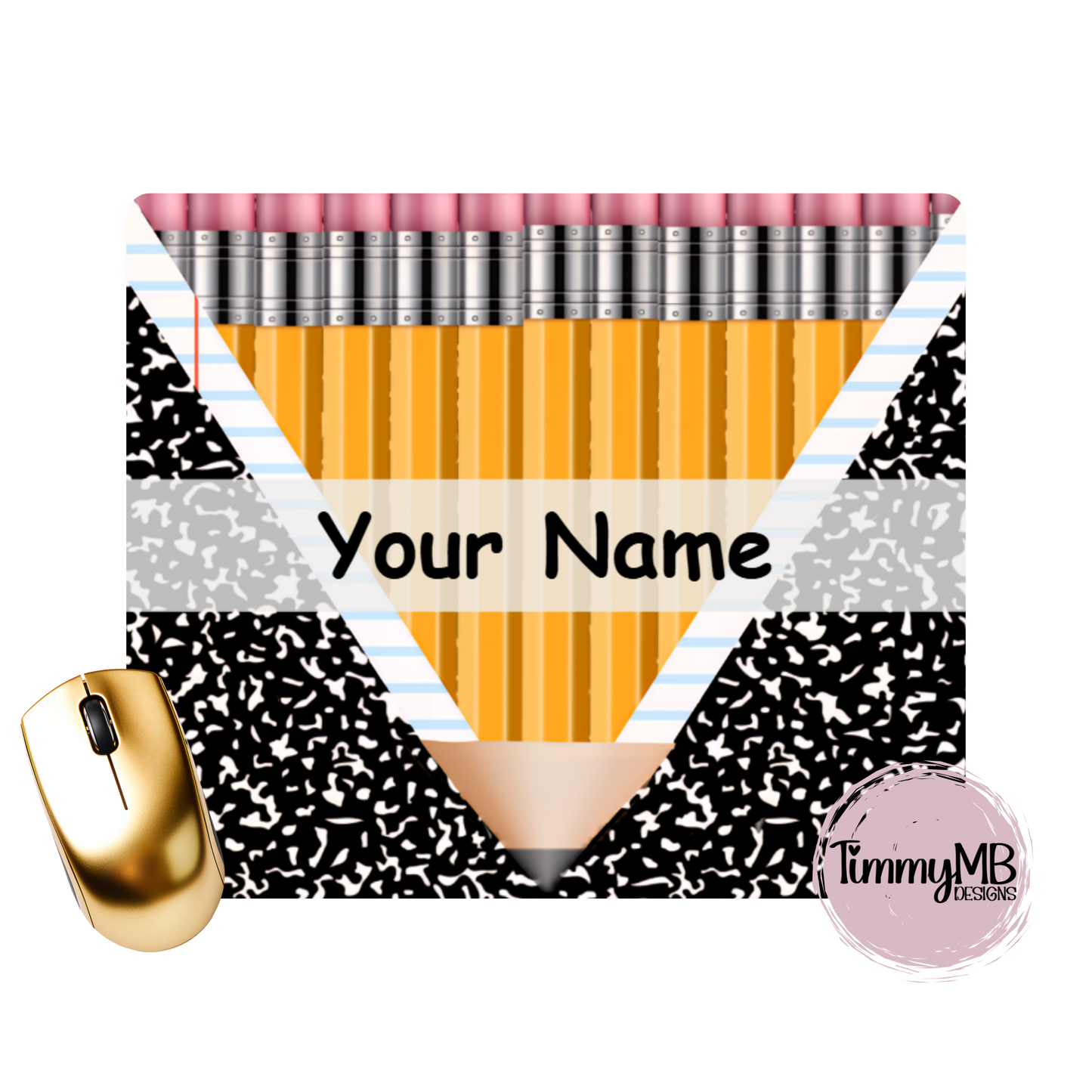 Pencil Notebook Split - Custom Mouse Pad