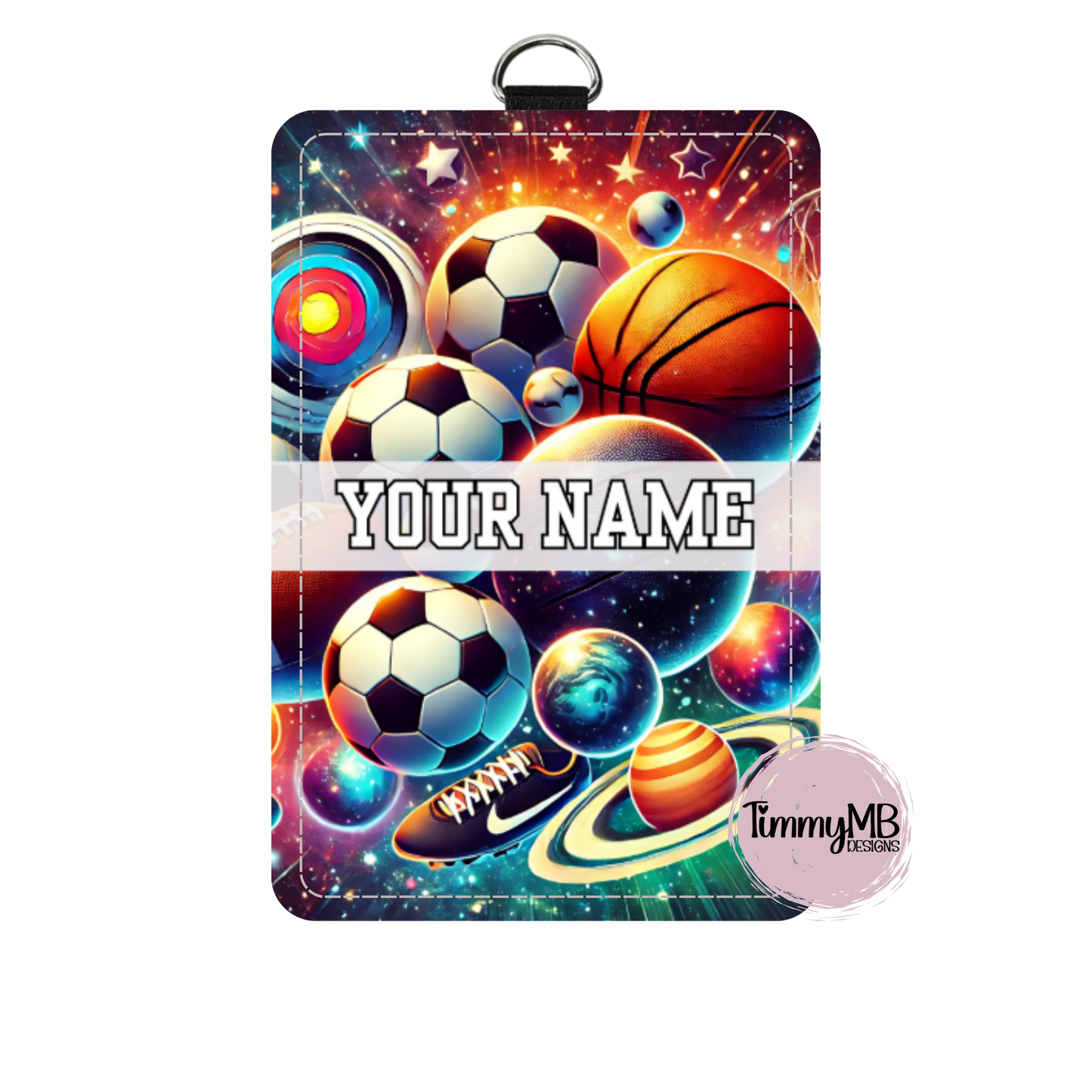 Sports Balls: Galaxy - Custom ID Badge Holder