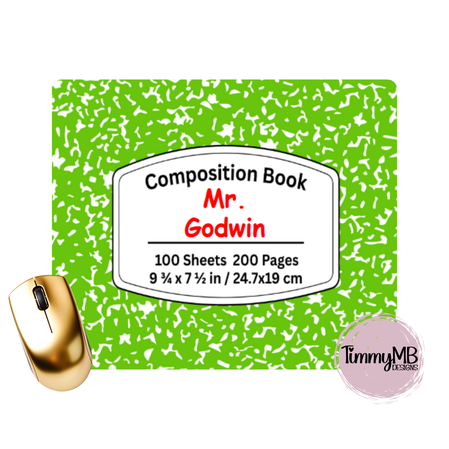 Composition Notebook: Plain - Custom Mouse Pad