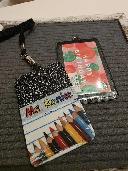 Composition Notebook: Colored Pencils - Custom ID Badge Holder