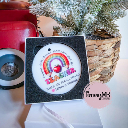 Ceramic Christmas Ornament - Boho Xmas Tree
