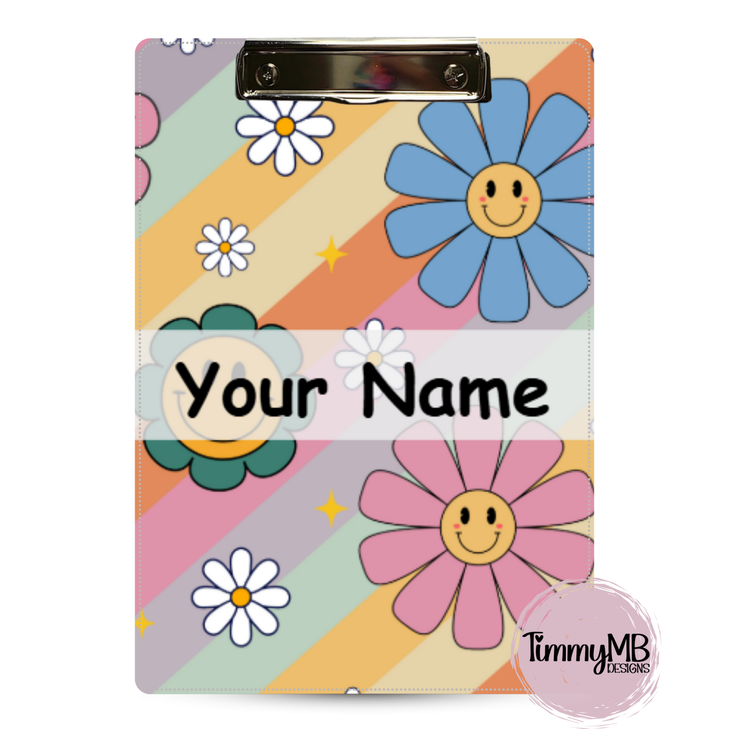 Boho Smiley Daisy - Custom Clipboard