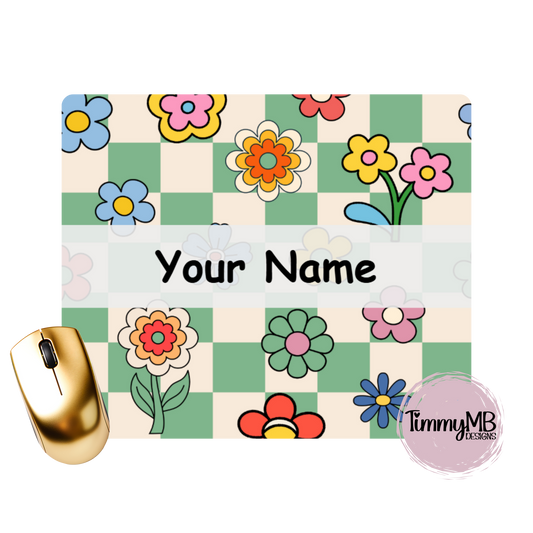 Boho Flowers - Custom Mouse Pad