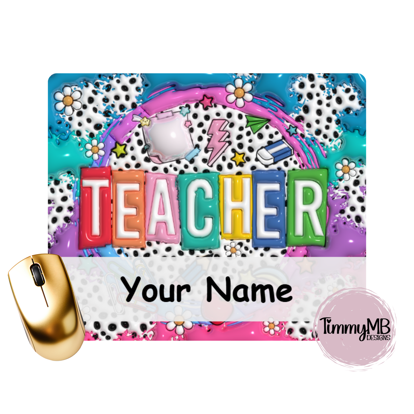 Inflated Teacher - Custom Mouse Pad