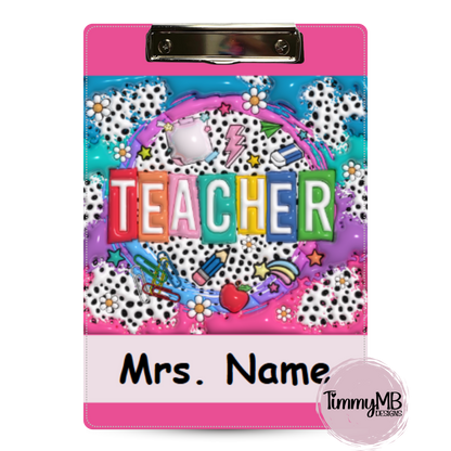 Inflated Teacher - Custom Clipboard