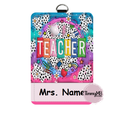 Inflated Teacher - Custom ID Badge Holder