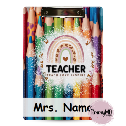Leopard Pencil Teacher - Custom Clipboard