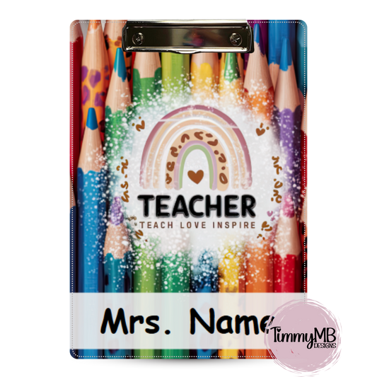 Leopard Pencil Teacher - Custom Clipboard