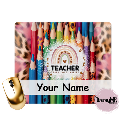 Leopard Pencil Teacher - Custom Mouse Pad