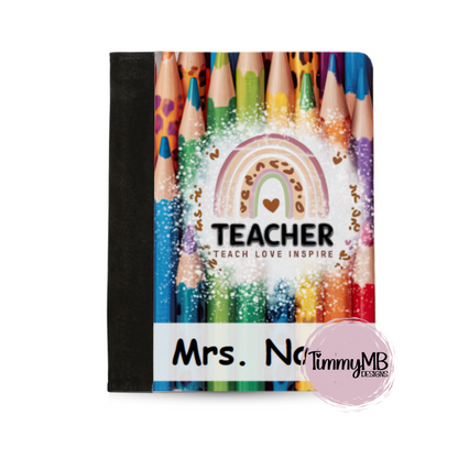 Leopard Pencil Teacher - Custom Notepad Portfolio