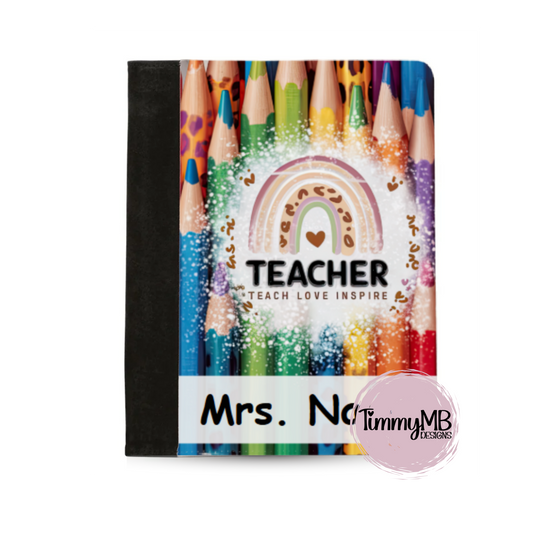 Leopard Pencil Teacher - Custom Notepad Portfolio