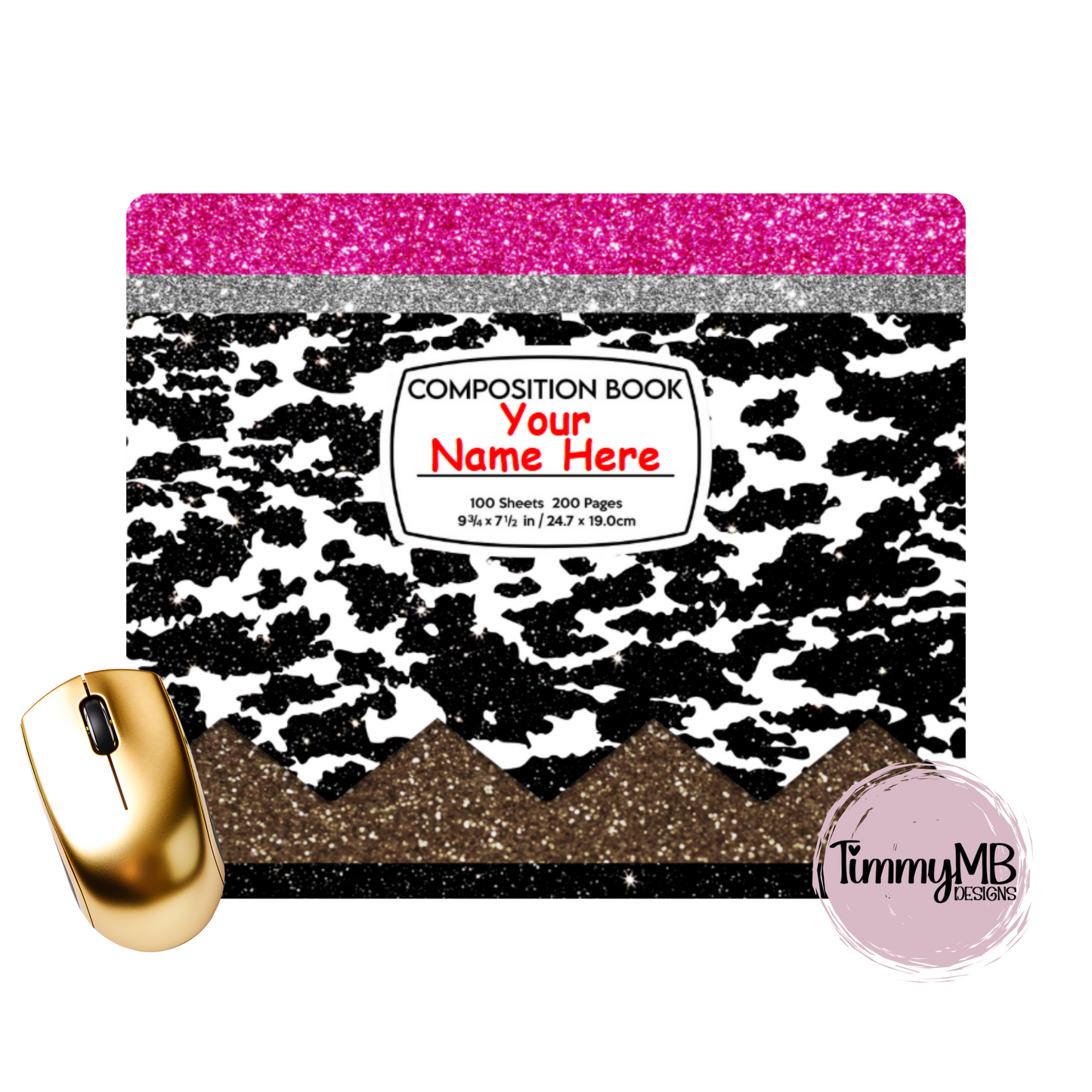 Dalmation/Cow Pencil Teacher - Custom Mouse Pad