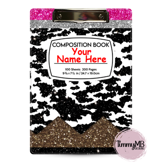 Dalmation/Cow Pencil Teacher - Custom Clipboard