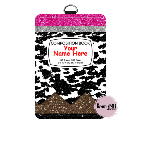 Dalmation/Cow Pencil - Custom ID Badge Holder