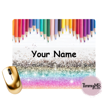 Pencil Glitter - Custom Mouse Pad