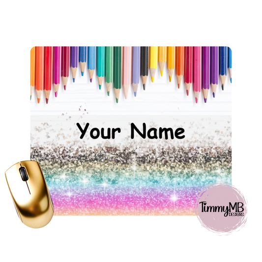 Pencil Glitter - Custom Mouse Pad