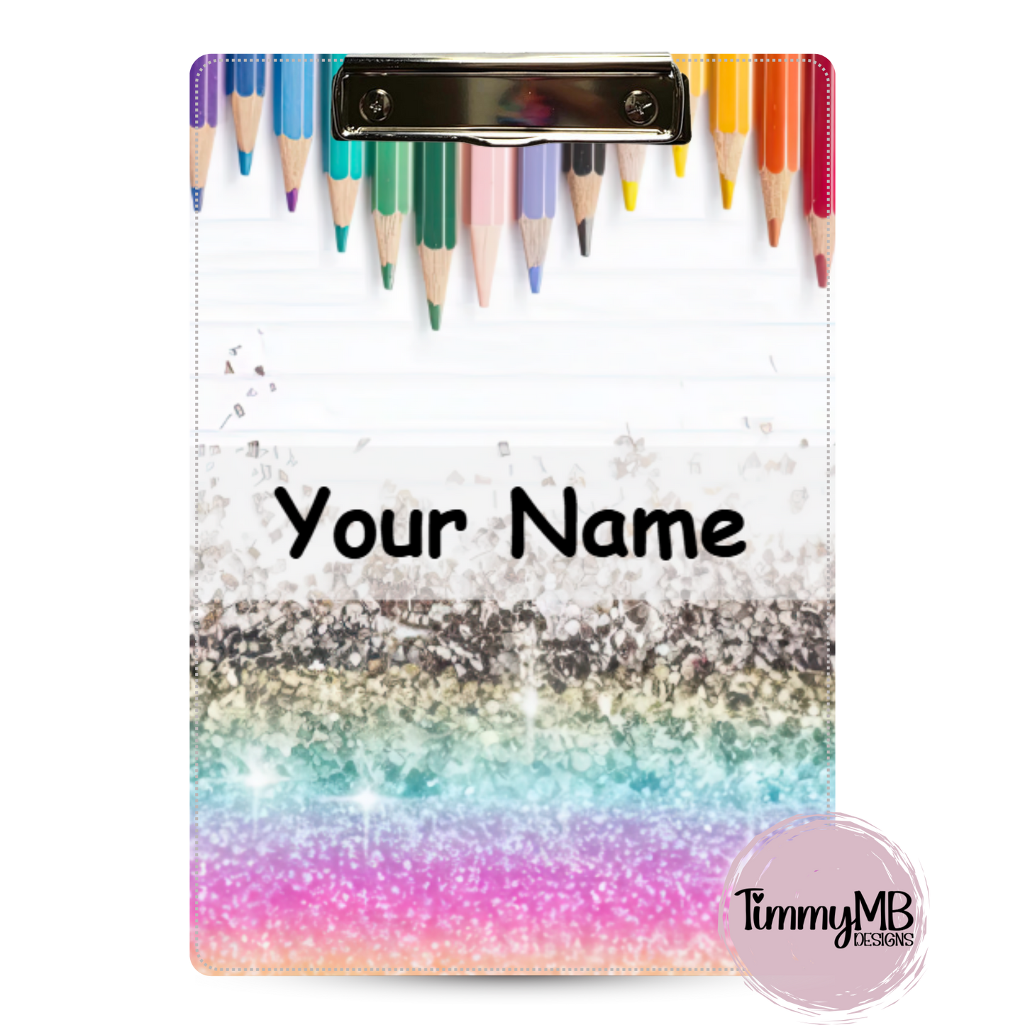 Pencil Glitter - Custom Clipboard