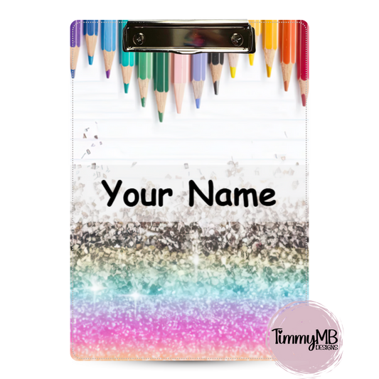 Pencil Glitter - Custom Clipboard