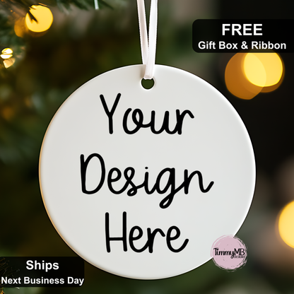 Ceramic Christmas Ornament - Custom Christmas Ornament