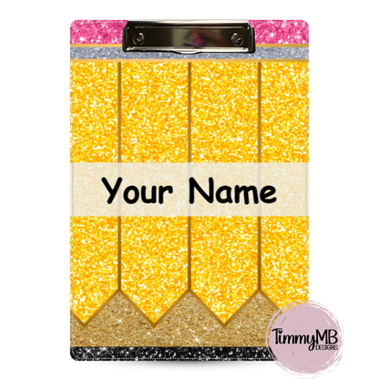 Glitter Pencil - Custom Clipboard