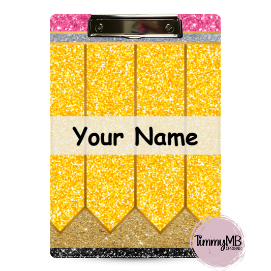 Glitter Pencil - Custom Clipboard