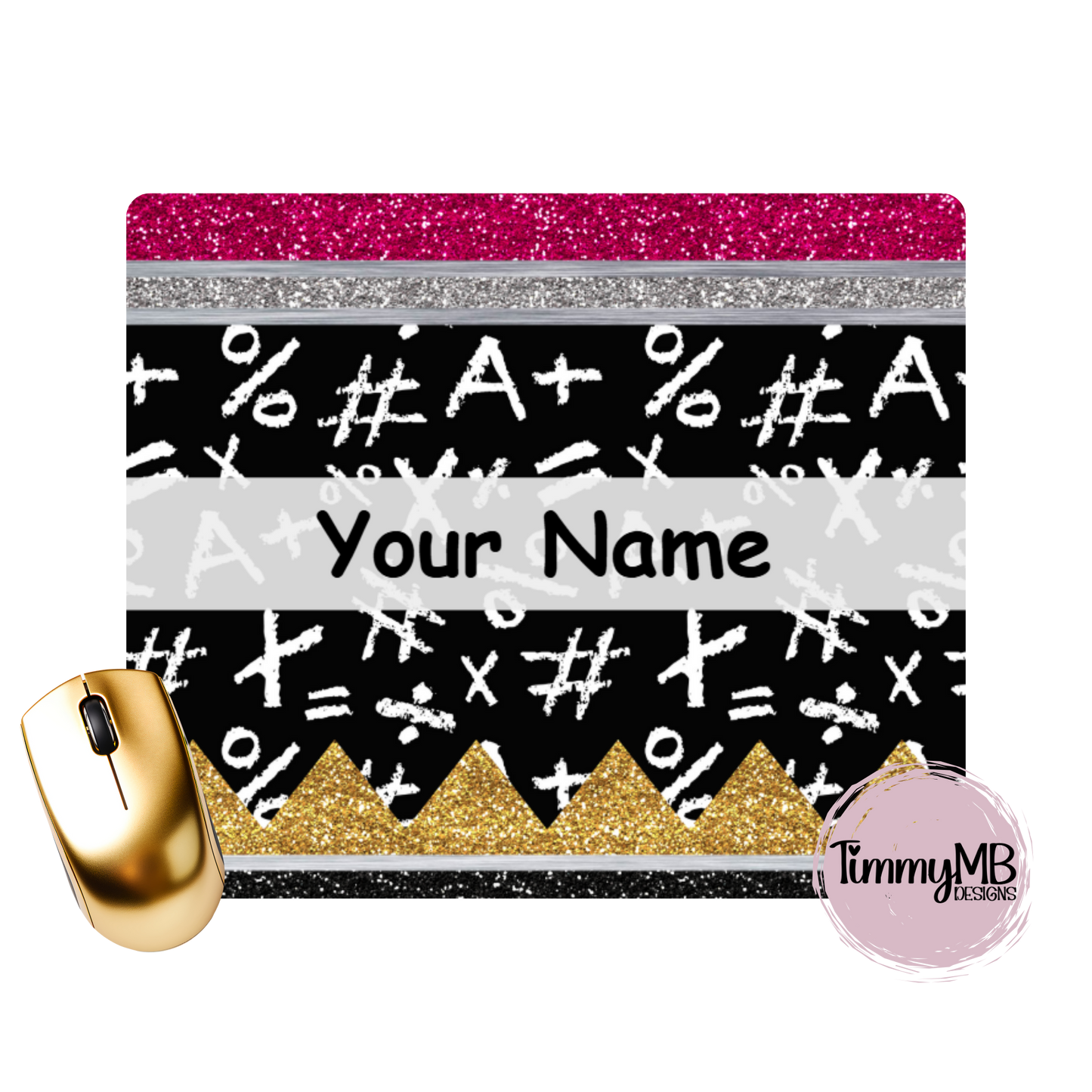 Glitter Pencil: Math - Custom Mouse Pad