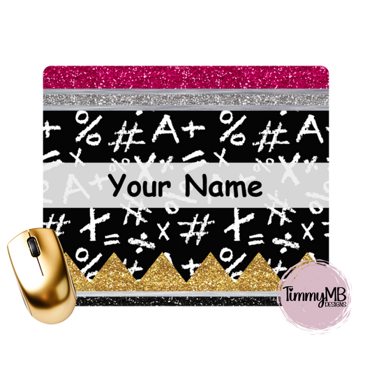 Glitter Pencil: Math - Custom Mouse Pad