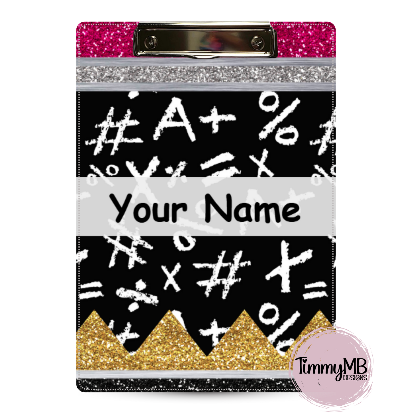 Glitter Pencil: Math - Custom Clipboard