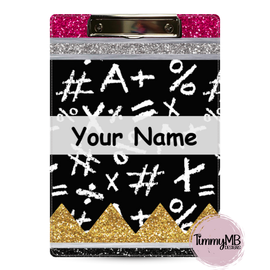 Glitter Pencil: Math - Custom Clipboard