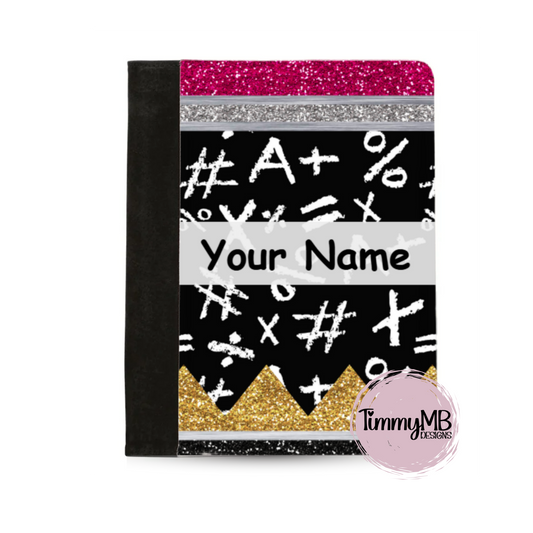 Glitter Pencil: Math - Custom Notepad Portfolio