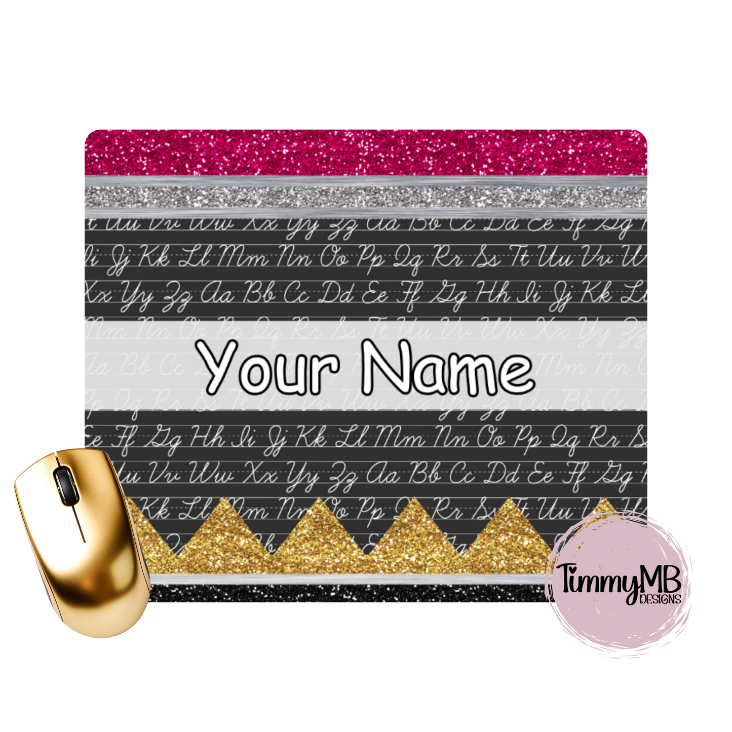 Glitter Pencil: ABCs - Custom Mouse Pad