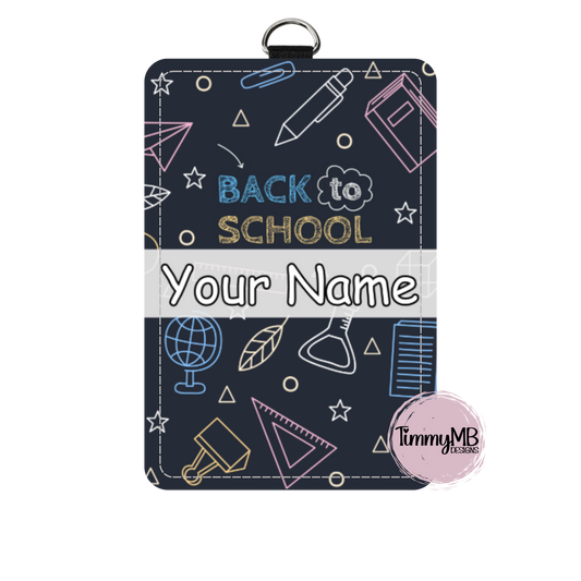 School Doodles - Custom ID Badge Holder