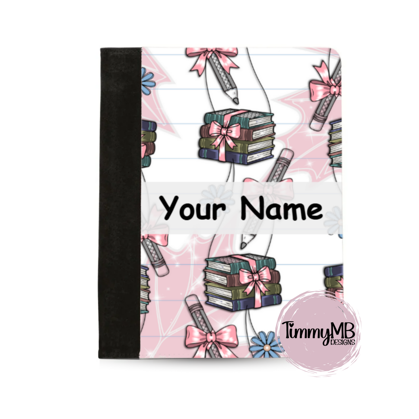Coquette Pencils & Book - Custom Notepad Portfolio