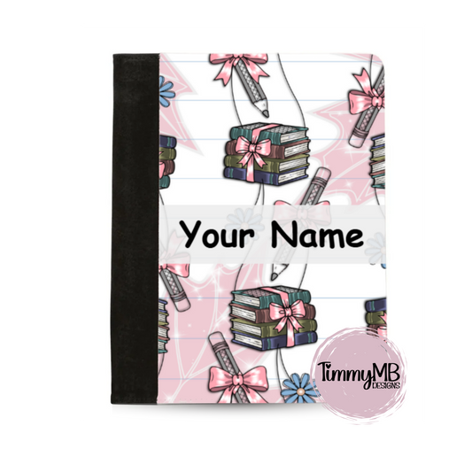 Coquette Pencils & Book - Custom Notepad Portfolio