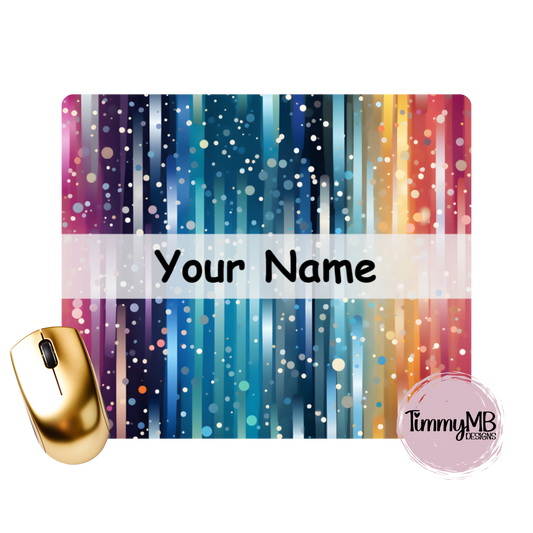 Rainbow Stripes: Shimmer - Custom Mouse Pad