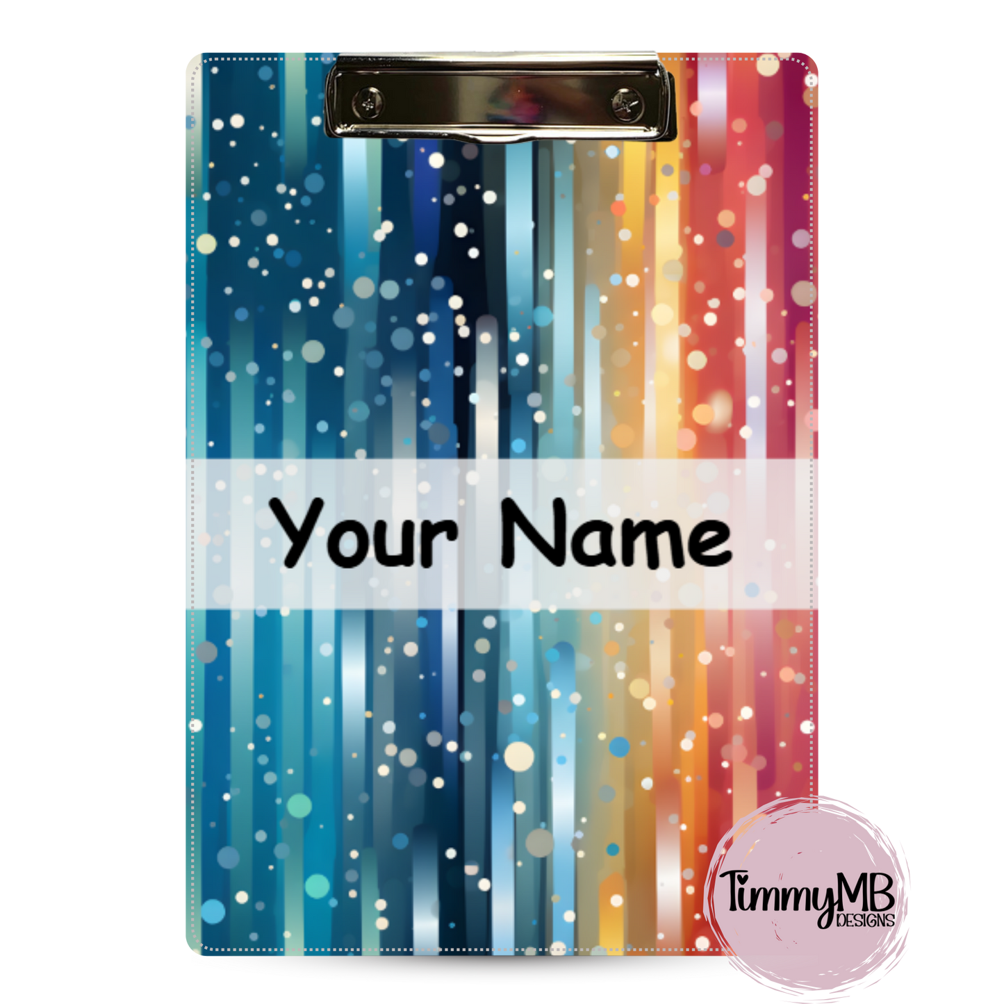 Rainbow Stripes: Shimmer - Custom Clipboard