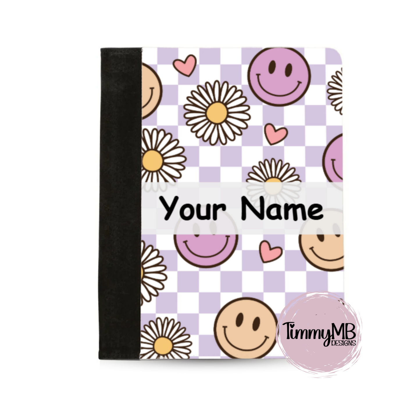 Checkered: Smiley Daisy - Custom Notepad Portfolio