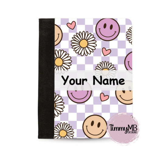 Checkered: Smiley Daisy - Custom Notepad Portfolio