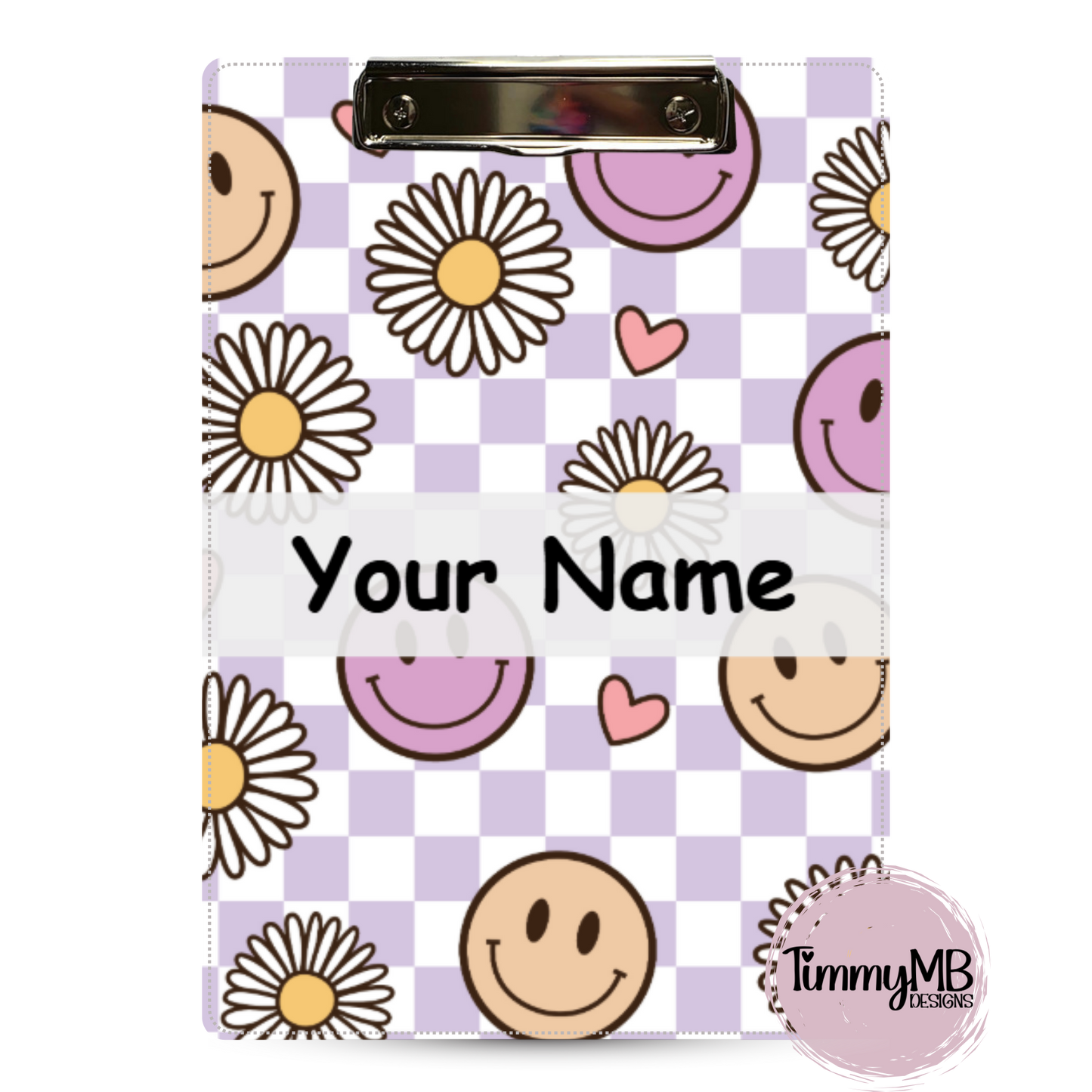 Checkered: Smiley Daisy - Custom Clipboard