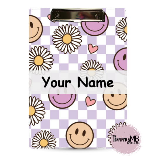 Checkered: Smiley Daisy - Custom Clipboard