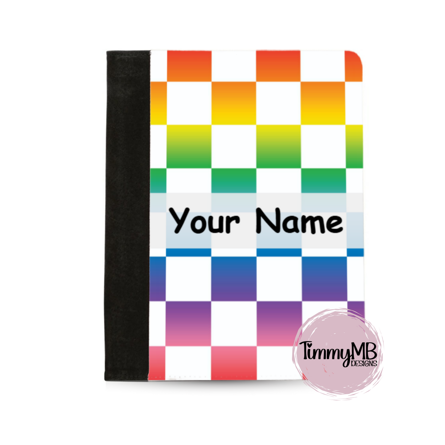 Checkered: Ombre Rainbow - Custom Notepad Portfolio