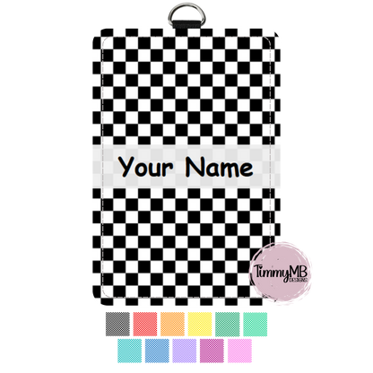 Checkered - Custom ID Badge Holder