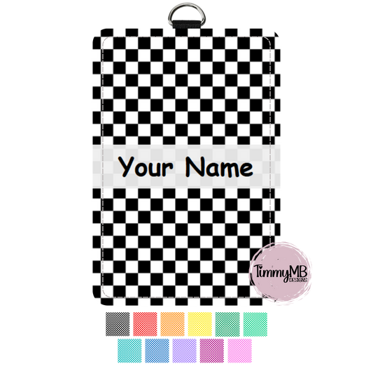 Checkered - Custom ID Badge Holder