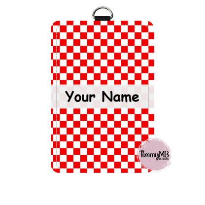 Checkered - Custom ID Badge Holder