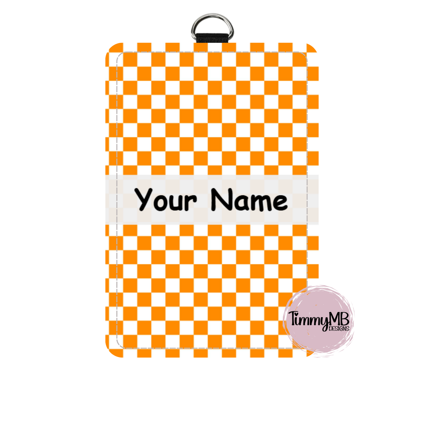 Checkered - Custom ID Badge Holder
