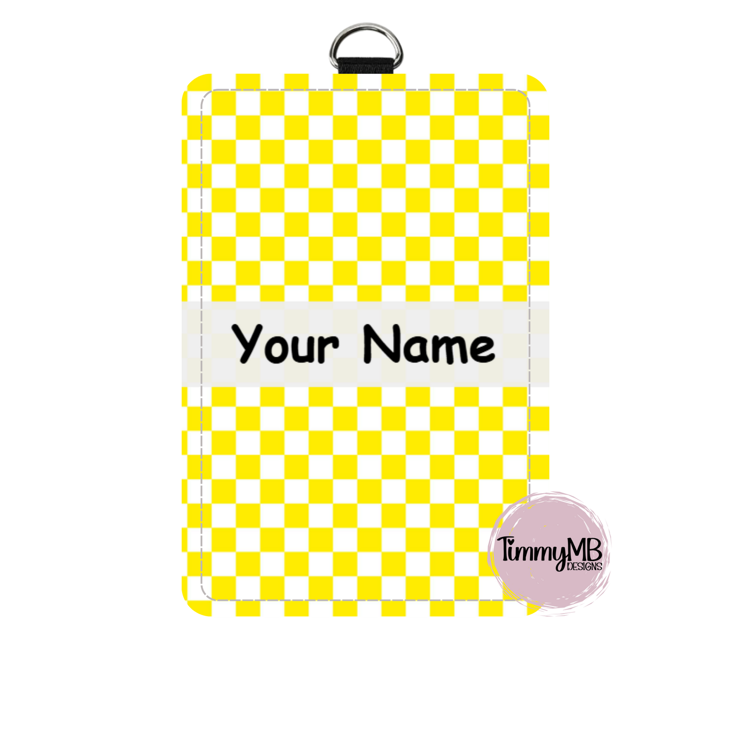 Checkered - Custom ID Badge Holder